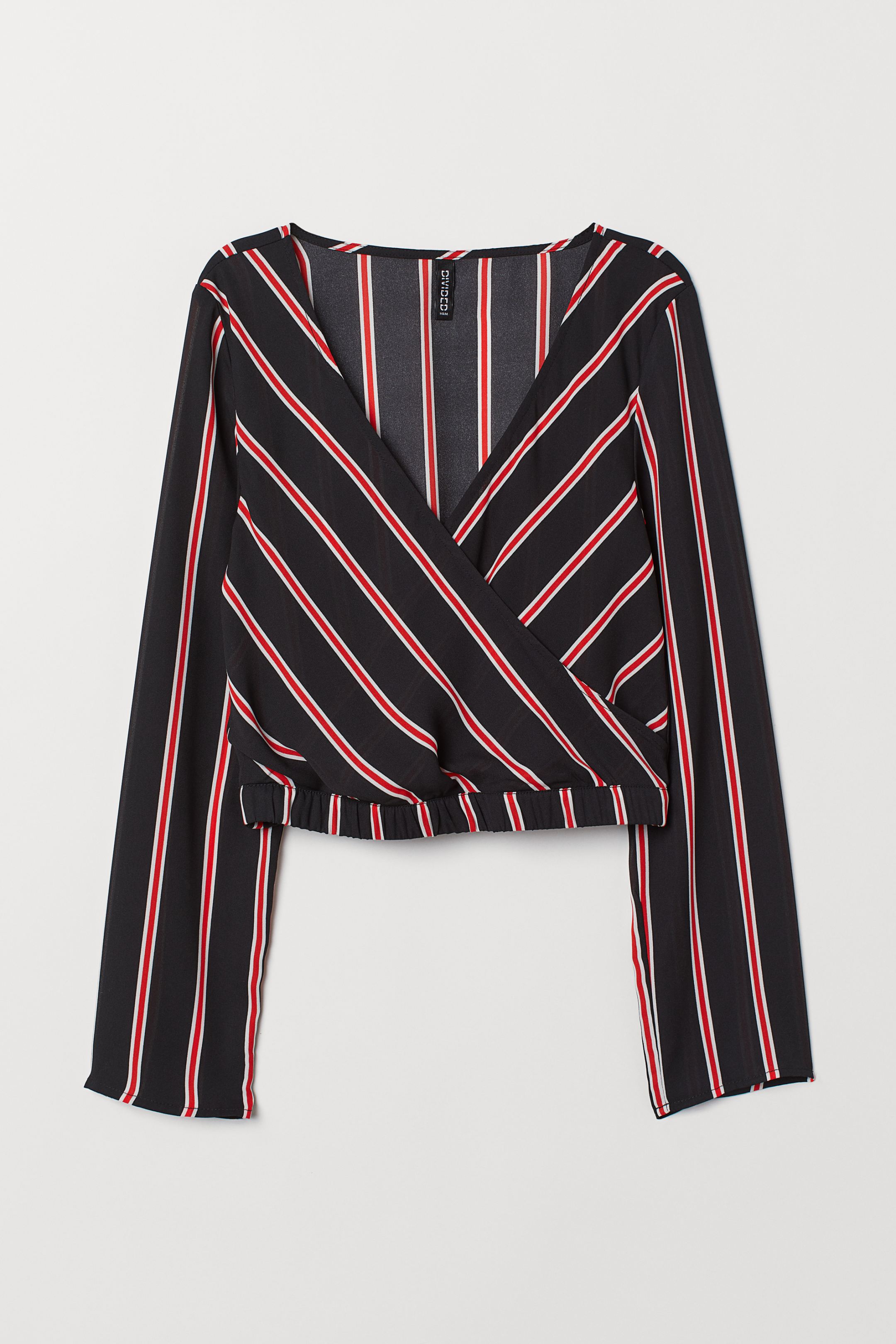 

Блуза H&M 40 черно красный полоска 7316619