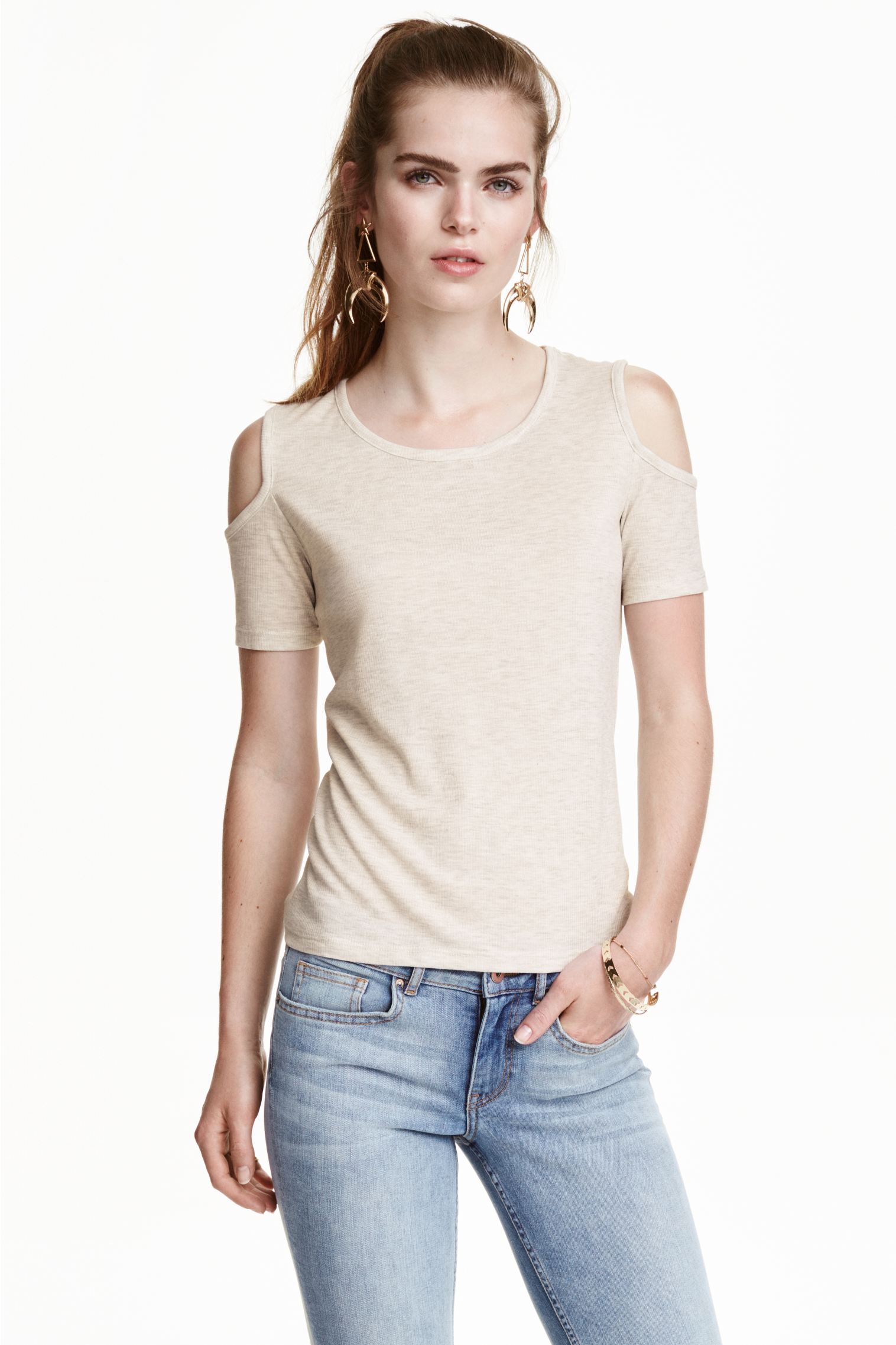 

Футболка H&M M светло серый 3737274