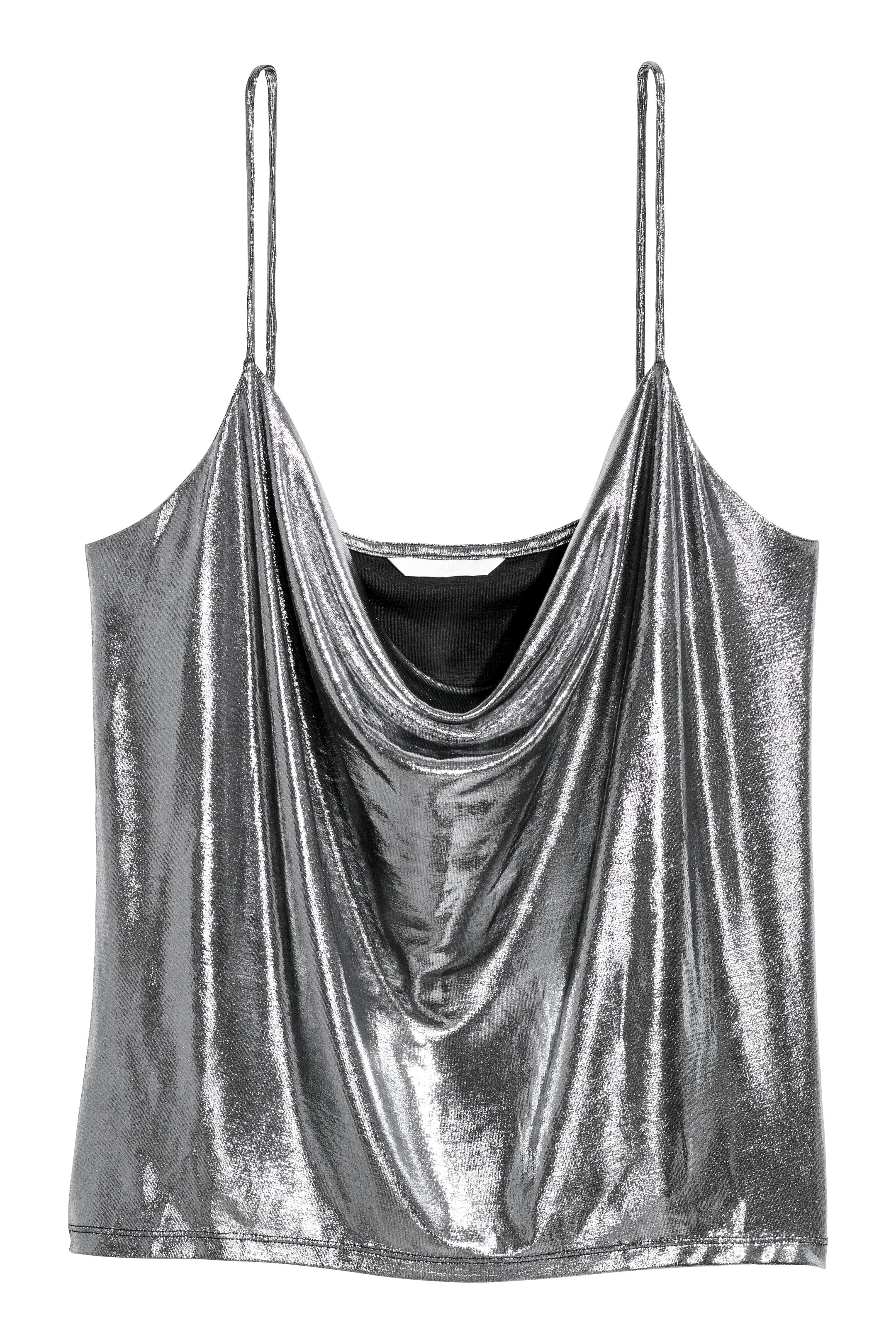

Майка H&M  серебристый 5945346, Майка H&M XS серебристый 5945346