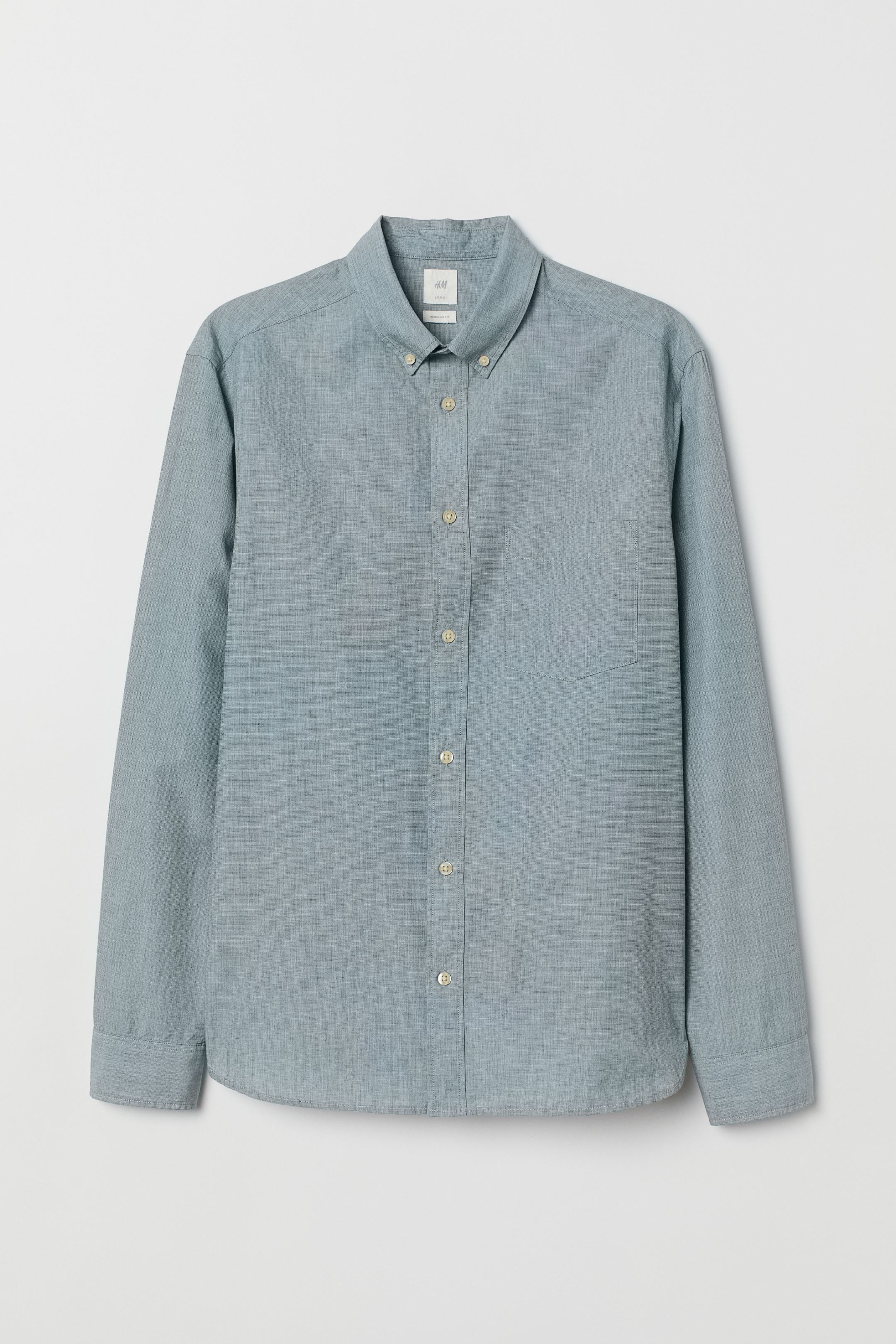 

Рубашка H&M S серо зеленый 6865649