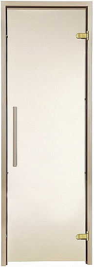 

Стеклянная дверь для бани и сауны GREUS Premium 70/190 бронза матовая