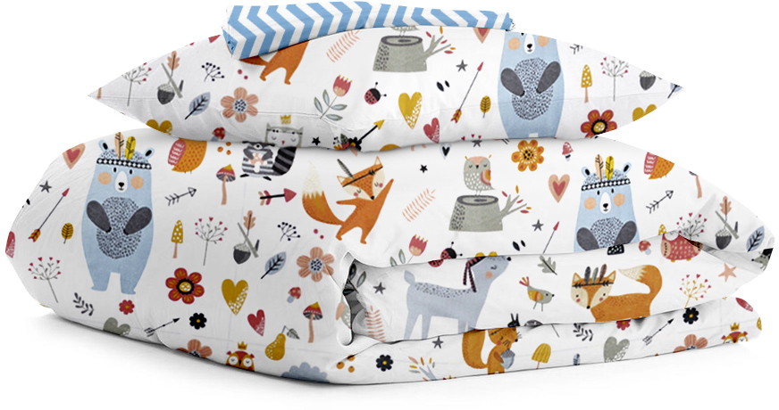 

Комплект постельного белья Cosas Animals-Indi-White 110х140