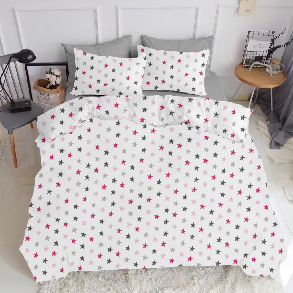

Комплект постельного белья Cosas Star Grey-Rose-Grey 180х220