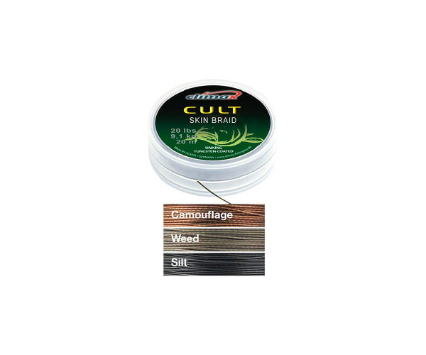 

Поводковый материал Climax CULT Skin Braid 30lb 15м (green brown mat finish) (арт.123417920714)