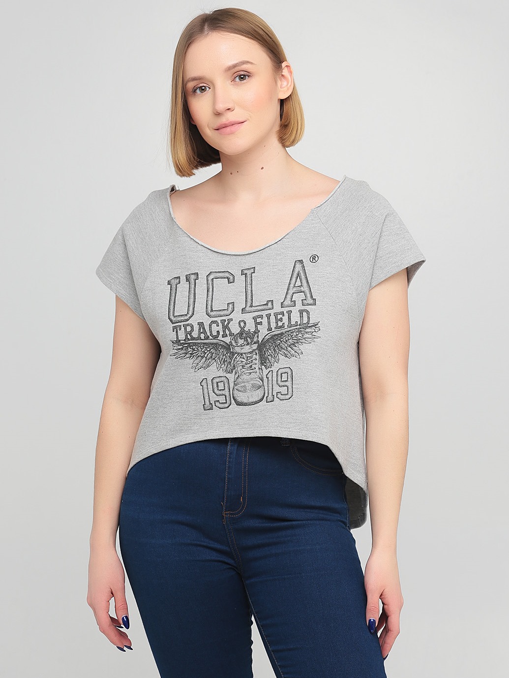Летняя футболка UCLA Rosa L (26015L) Серый – низкие цены, кредит ...