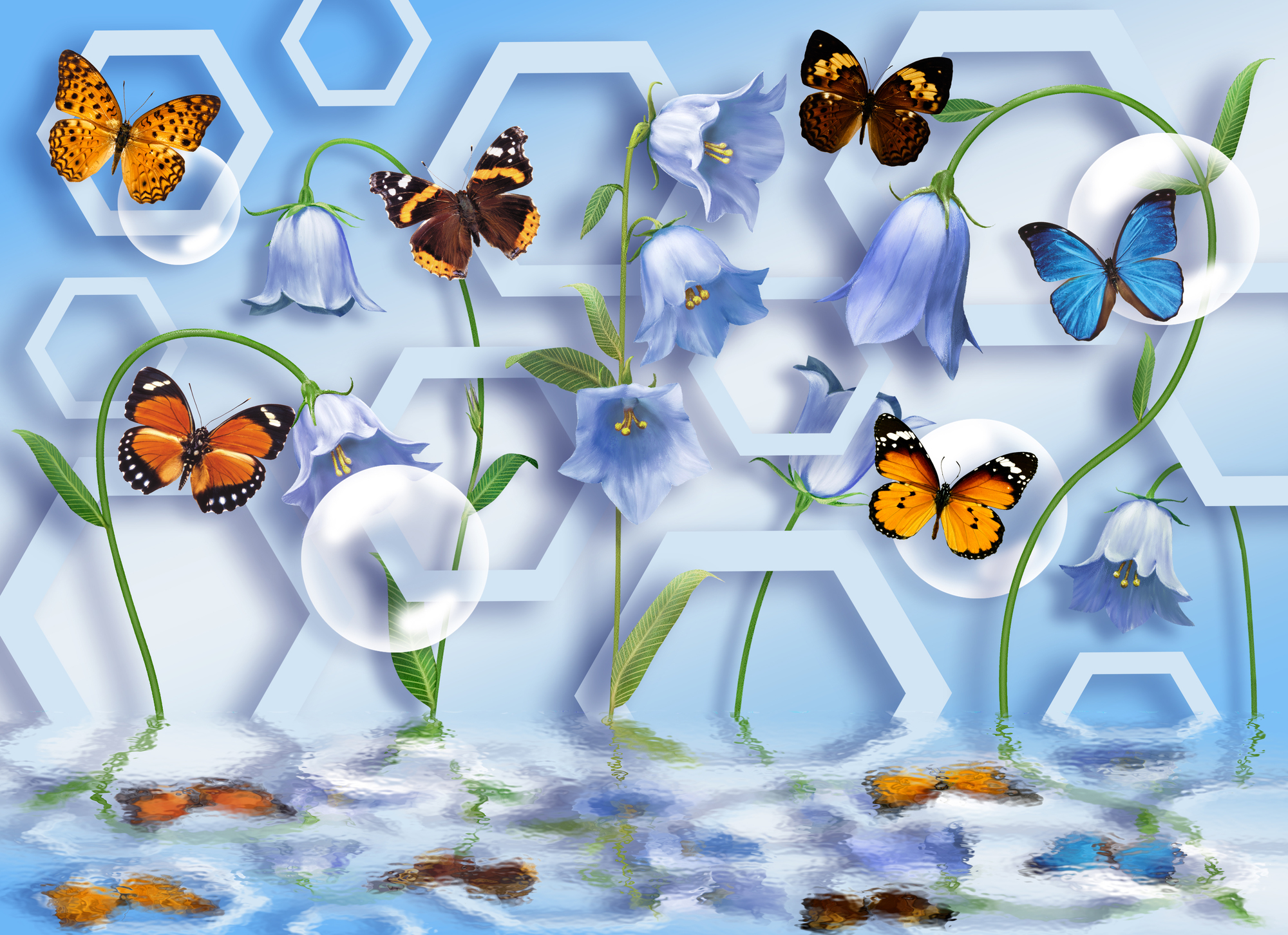 

Фотообои 3D '3D дзвіночки' (3283) , Гладь