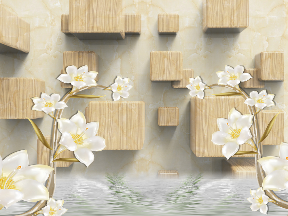 

Фотообои Цветы '3D Кубы' (5282) , Мелкий песок