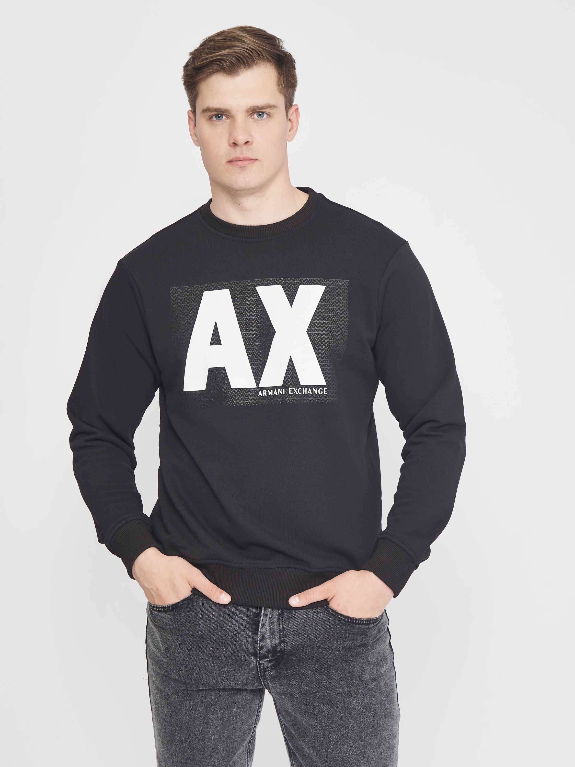 Акция на Світшот Armani Exchange 10868 2XL (52) Чорний от Rozetka