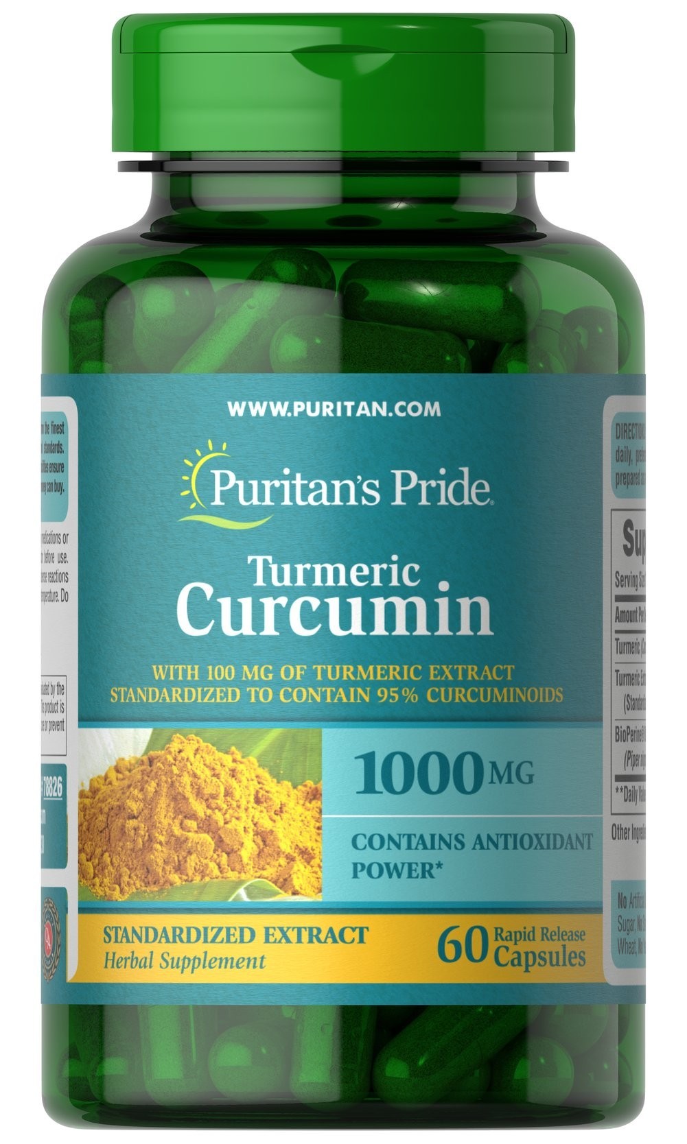 Куркумин и биоперин Puritan's Pride, Turmeric Curcumin with Bioperine ...