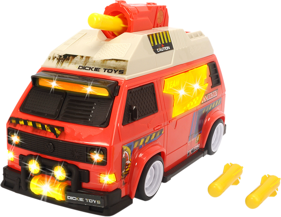 Акція на Автомобиль Dickie Toys "Кемпер" с функцией стрельбы, со звуком и световыми эффектами 28 см (3756004) від Rozetka UA