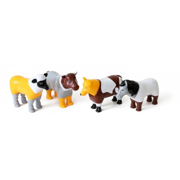 

Пазл 3D детский магнитные животные POPULAR Playthings Mix or Match корова, лошадь, овца, собака (DD-PPT-62001)