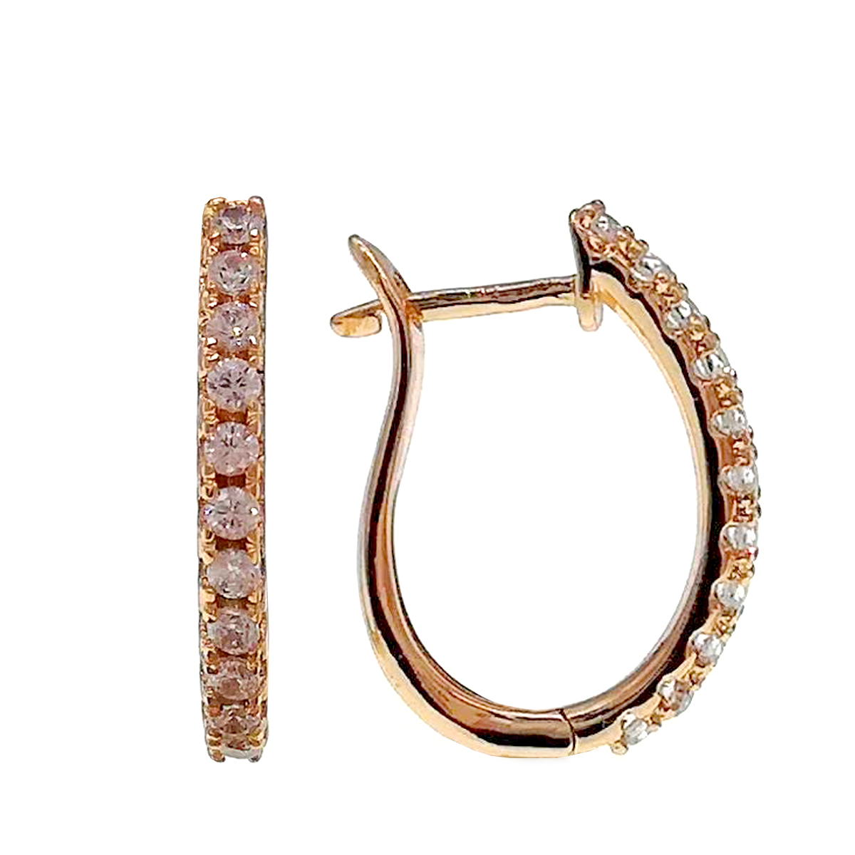 

Серьги Xuping из медицинского золота, белые фианиты, позолота 18К, 24255