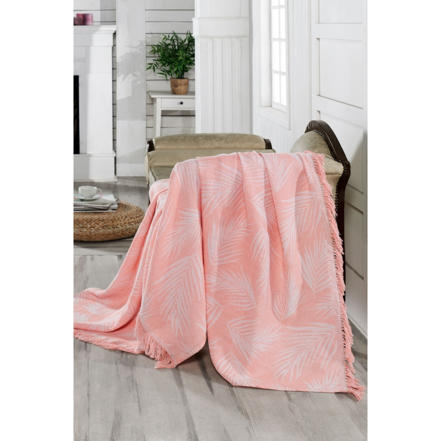 

Плед-накидка Eponj Home Buldan Keten - Palmiye 170*220 pudra