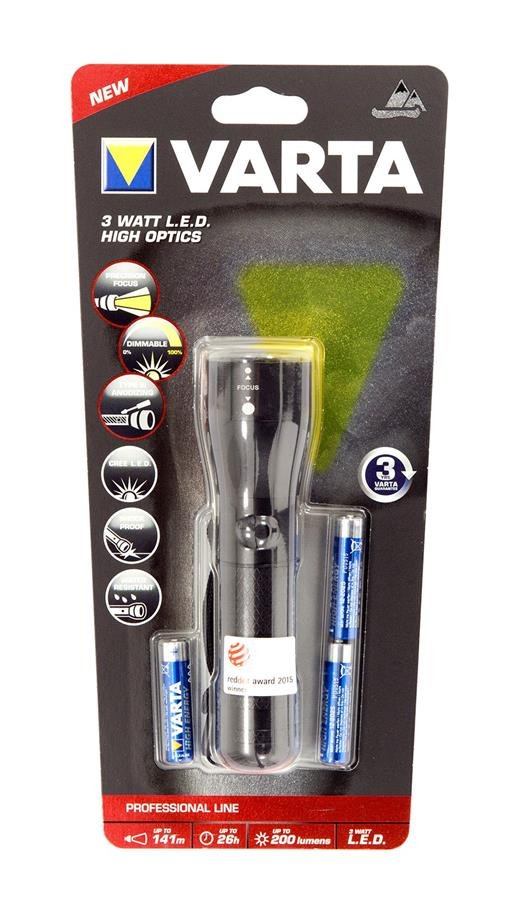 

Фонарь VARTA 3W LED High Optics Light 3AAA