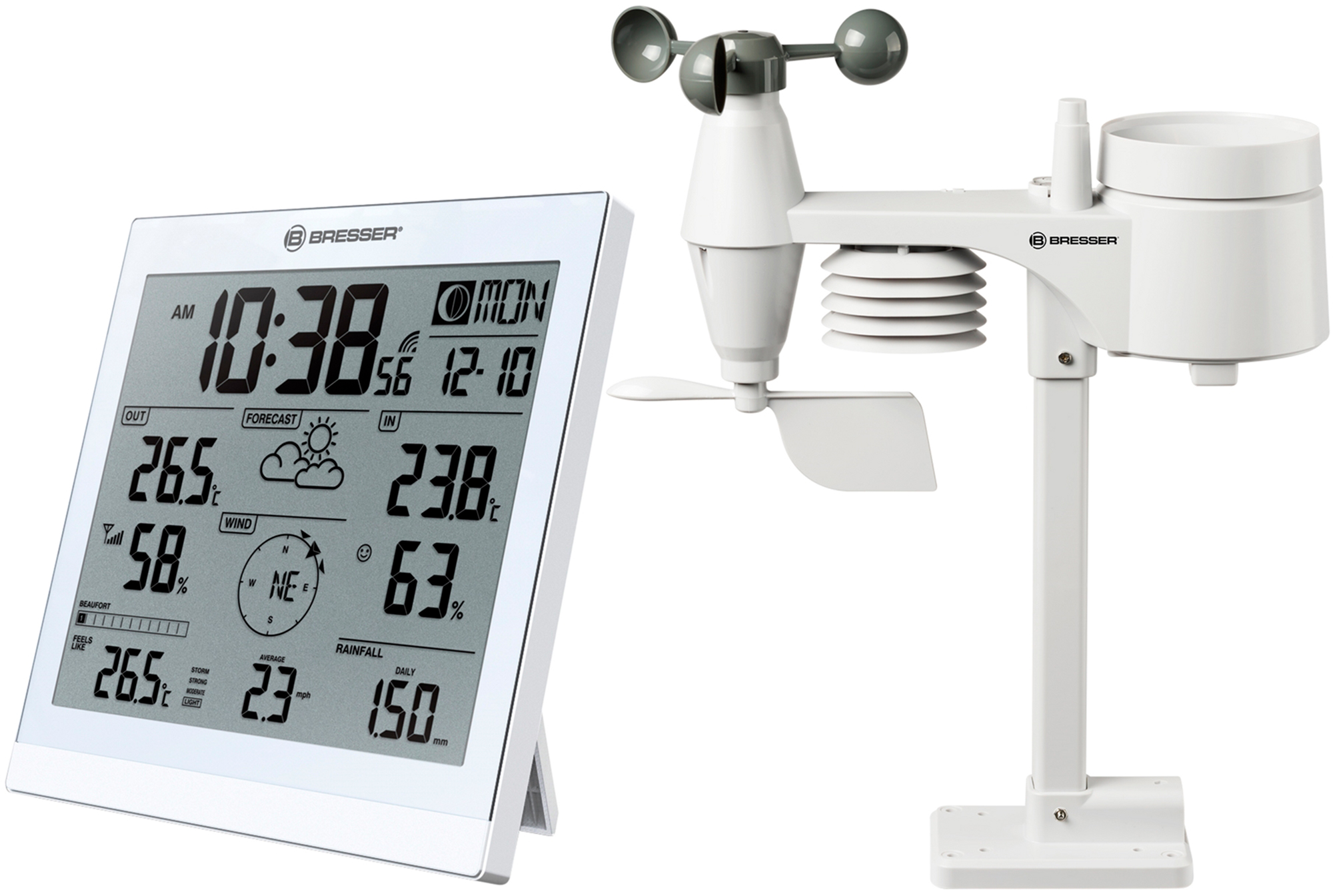 

Метеостанция Bresser Weather Center JC XXL 5-in-1 White