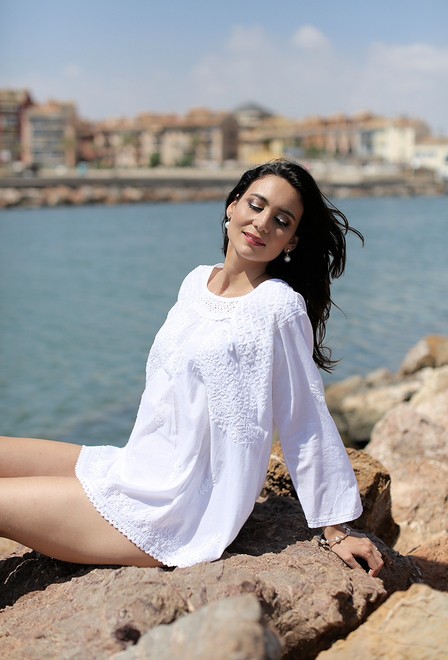 

Пляжная туника с рукавами Fresh Cotton 347 F-1c () Белый, Пляжная туника с рукавами Fresh Cotton 347 F-1c 46(L) Белый