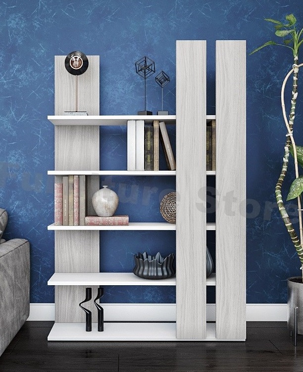

Стеллаж Этажер MebelLoft 100х30х151 см Светлое дерево арт.1603