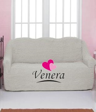 

Чехол натяжной на трехместный диван без оборки Venera 28-214 Крем
