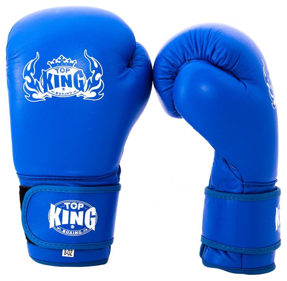 

Кожаные перчатки для бокса Maraton Top King # 12 OZ Синие