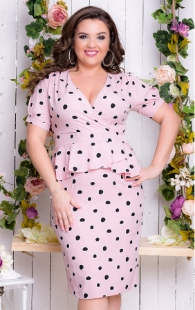 

Платье в горох F-story 0189/2 54 Пудра