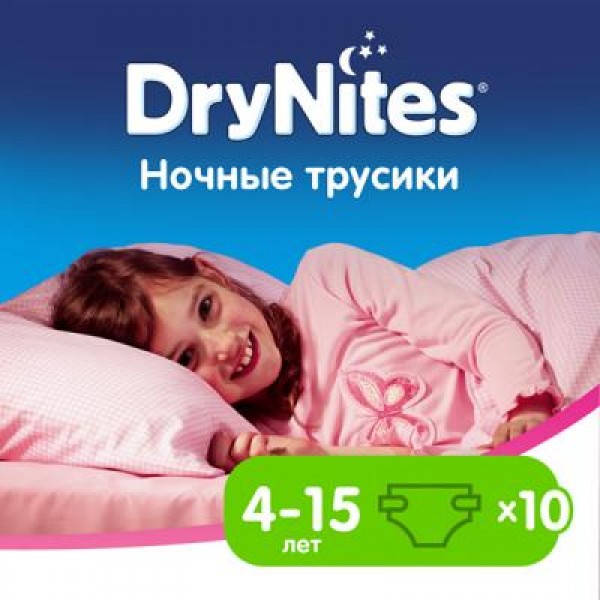 

Подгузник Huggies DryNites для девочек 4-7 лет 10 шт (5029053527581)