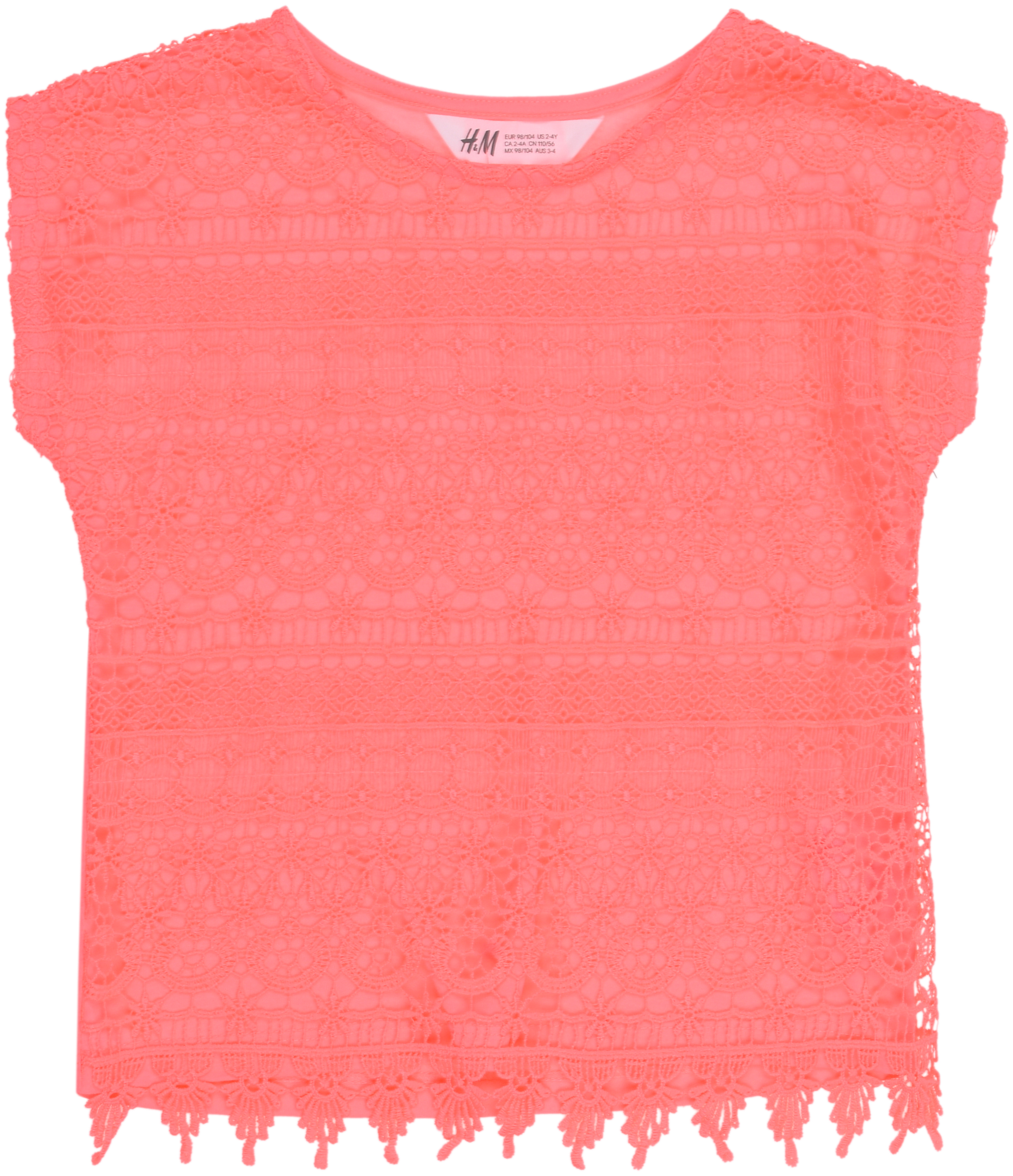 

Футболка H&M 110 116см неоново розовый 7235019