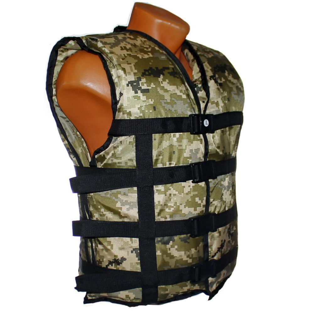 

Жилет страховочный LIFEVEST камуфляж пиксель 70-90кг