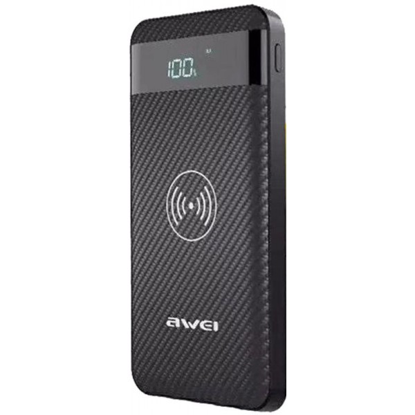 

Портативная батарея AWEI P55K 10000mAh Wireless Power Bank Black