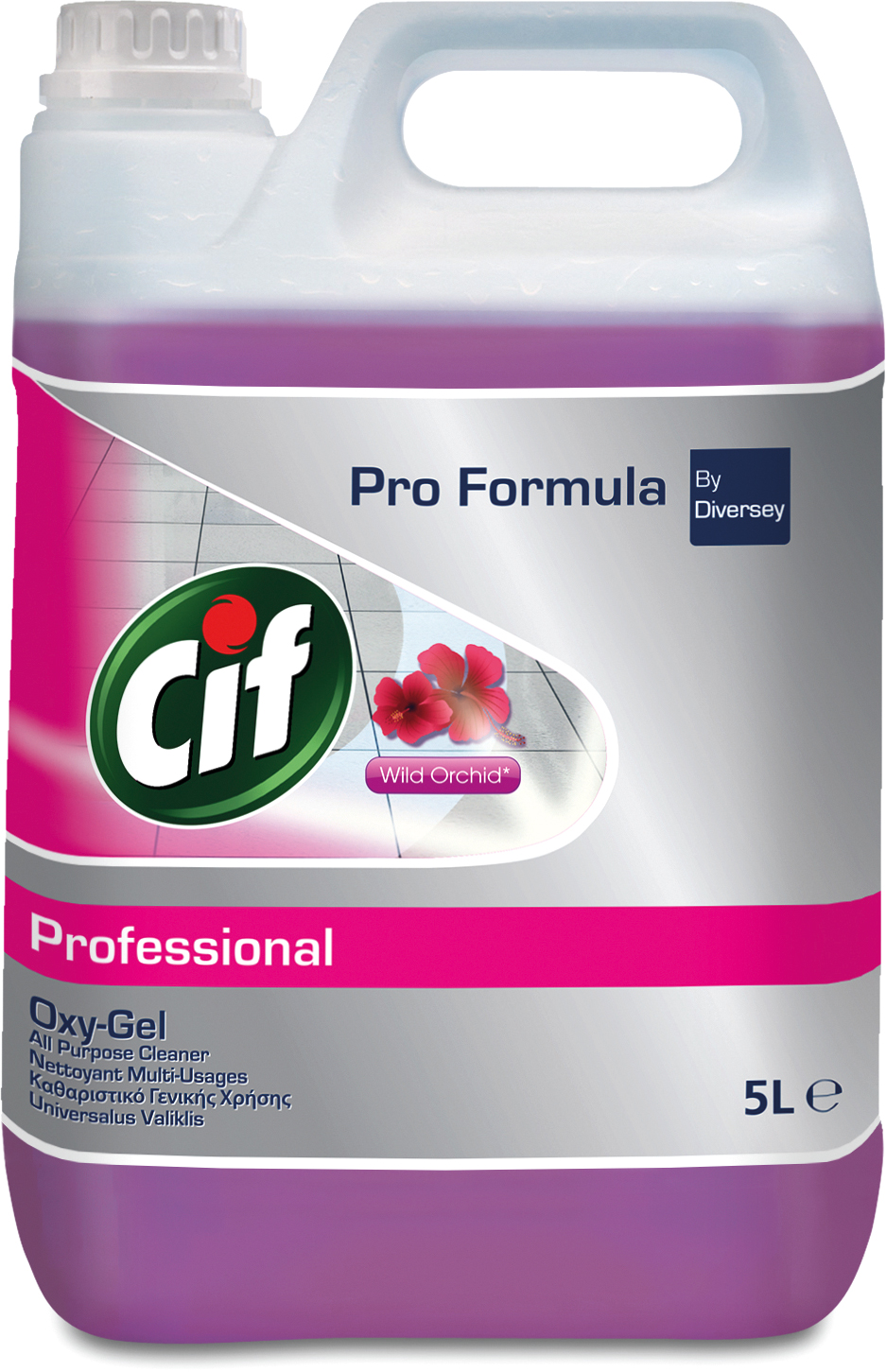 

Универсальное концентрированное моющее средство Cif Professional Орхидея на основе активного кислорода для очищения полов и других водостойких поверхностей 5 л