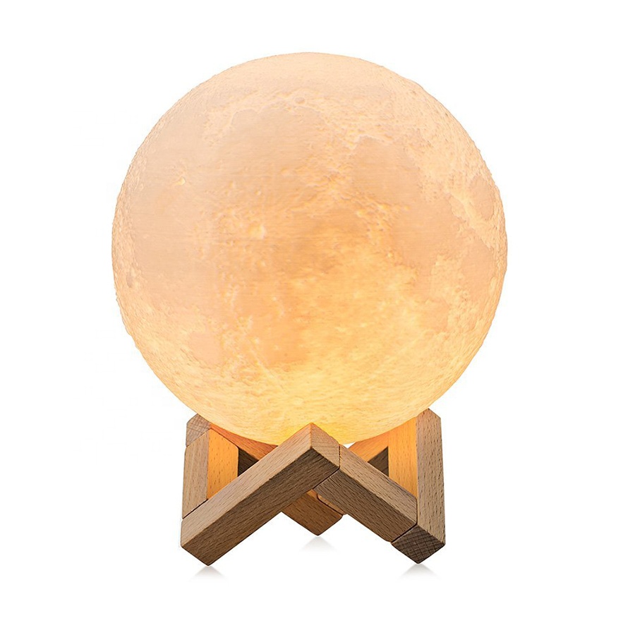 

Лампа Луна VinHomeGoods настольный светильник ночник 3D Moon Lamp 14 см с сенсорным управлением