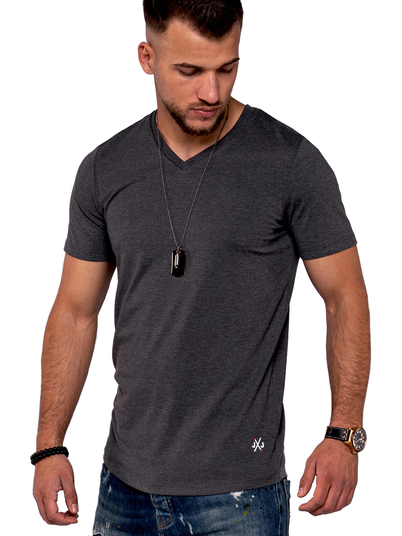 

Футболка Jack & Jones Dark Grey Melange  темно-серый, Футболка Jack & Jones Dark Grey Melange S темно-серый