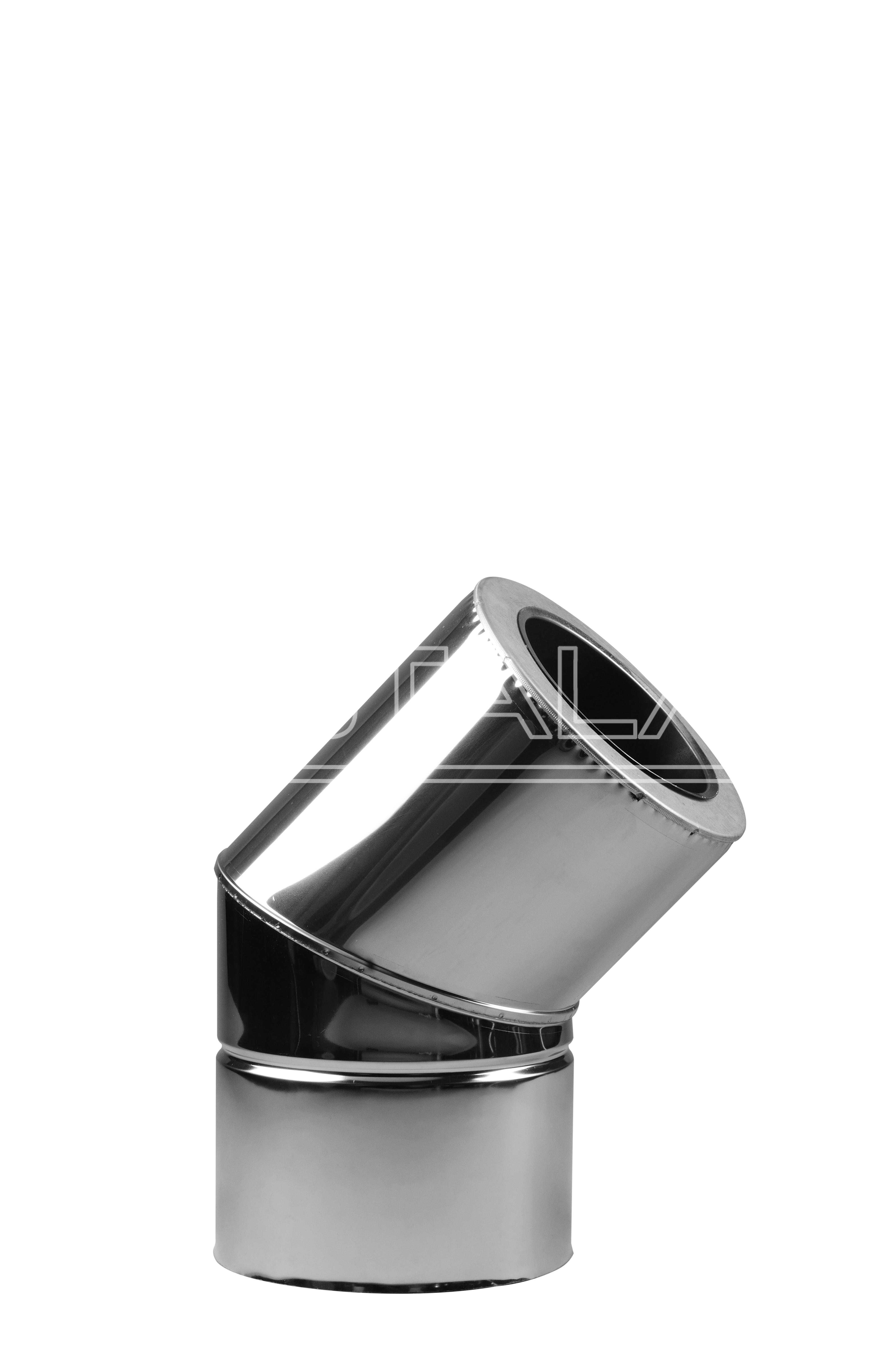 

Колено двустенное 45° STALAR Standart thermo AISI 304 нерж/нерж диаметр Ø400/460 толщина 0,8 мм