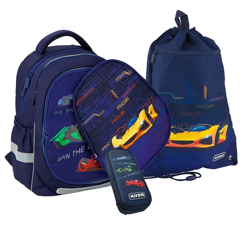 

Рюкзак укомплектованный Kite Education Fast cars 18л (SET_K20-700M(2p)-4)