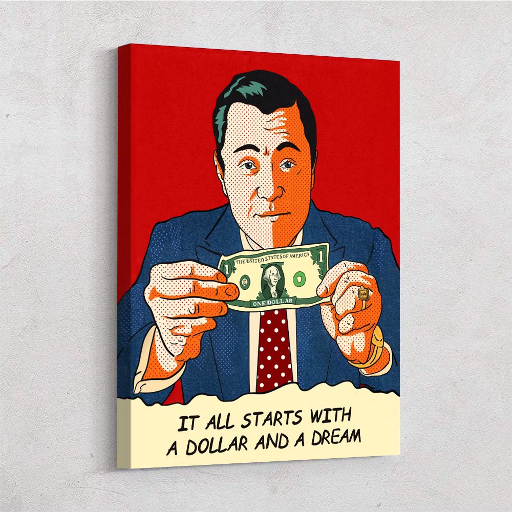 

Мотивационная картина Canvass "Волк с Wall Street" 40х30