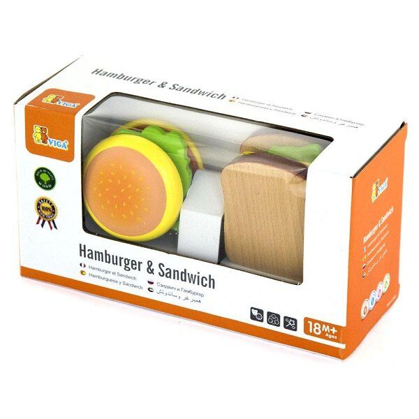 

Игровой набор Viga Toys Гамбургер и сэндвич (50810)