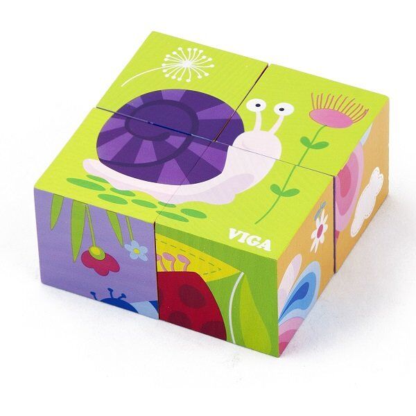 

Пазл-кубики Viga Toys "Насекомые" (50160)