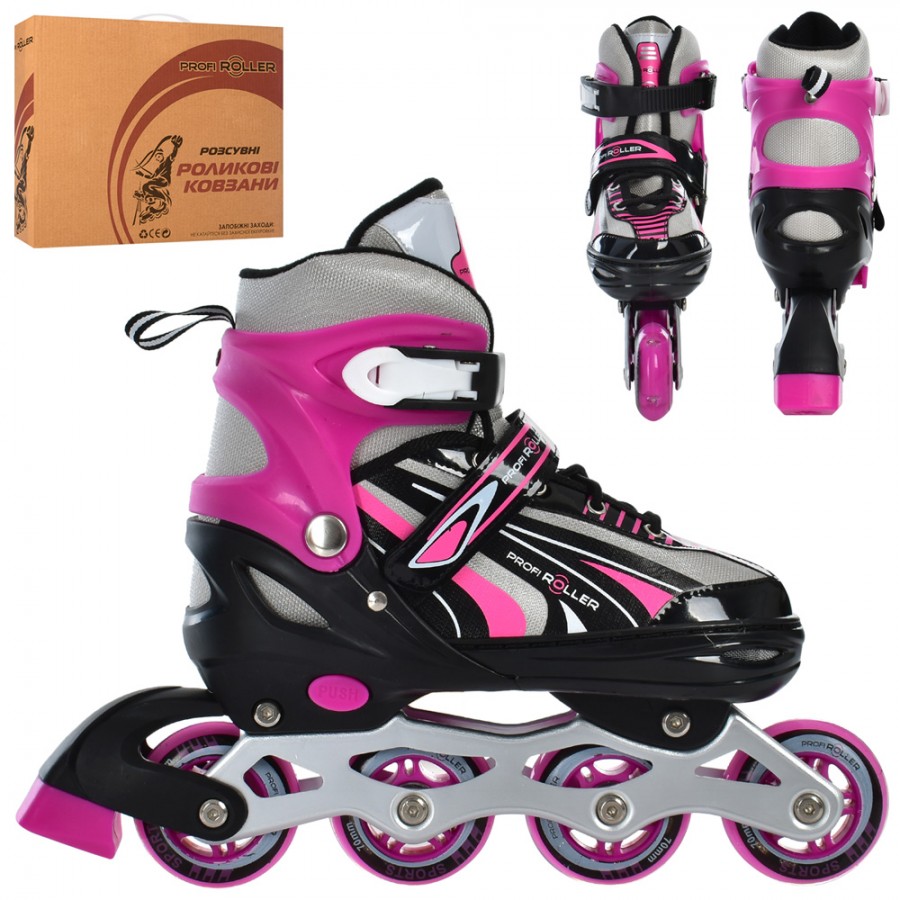 Роликовые коньки Profi Roller A4146-L Размер 39-42 L Раздвижные Колеса ...