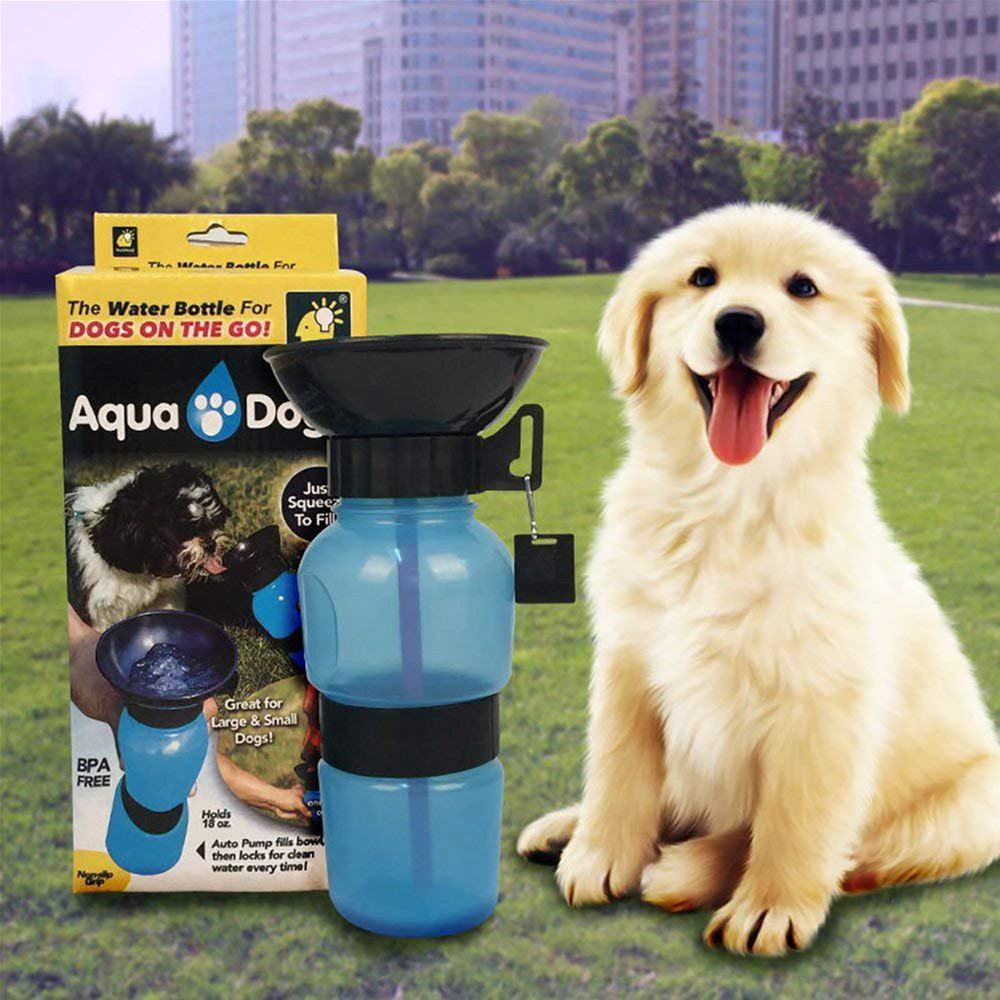 

Дорожная поилка для собак Aqua Dog Blue 550 мл