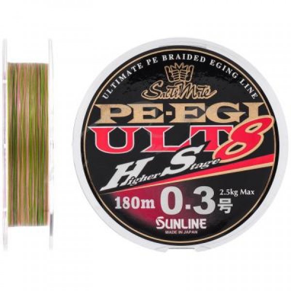 

Шнур Sunline PE EGI ULT HS8 180m #0.3/0.090mm 2.5kg (1658.07.32)
