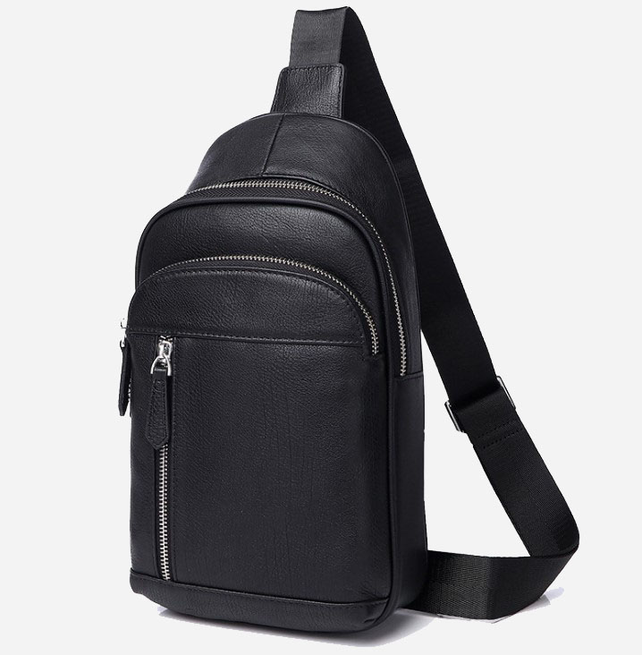 

Мужской рюкзак кожаный Tiding Bag SM8-811A Черный