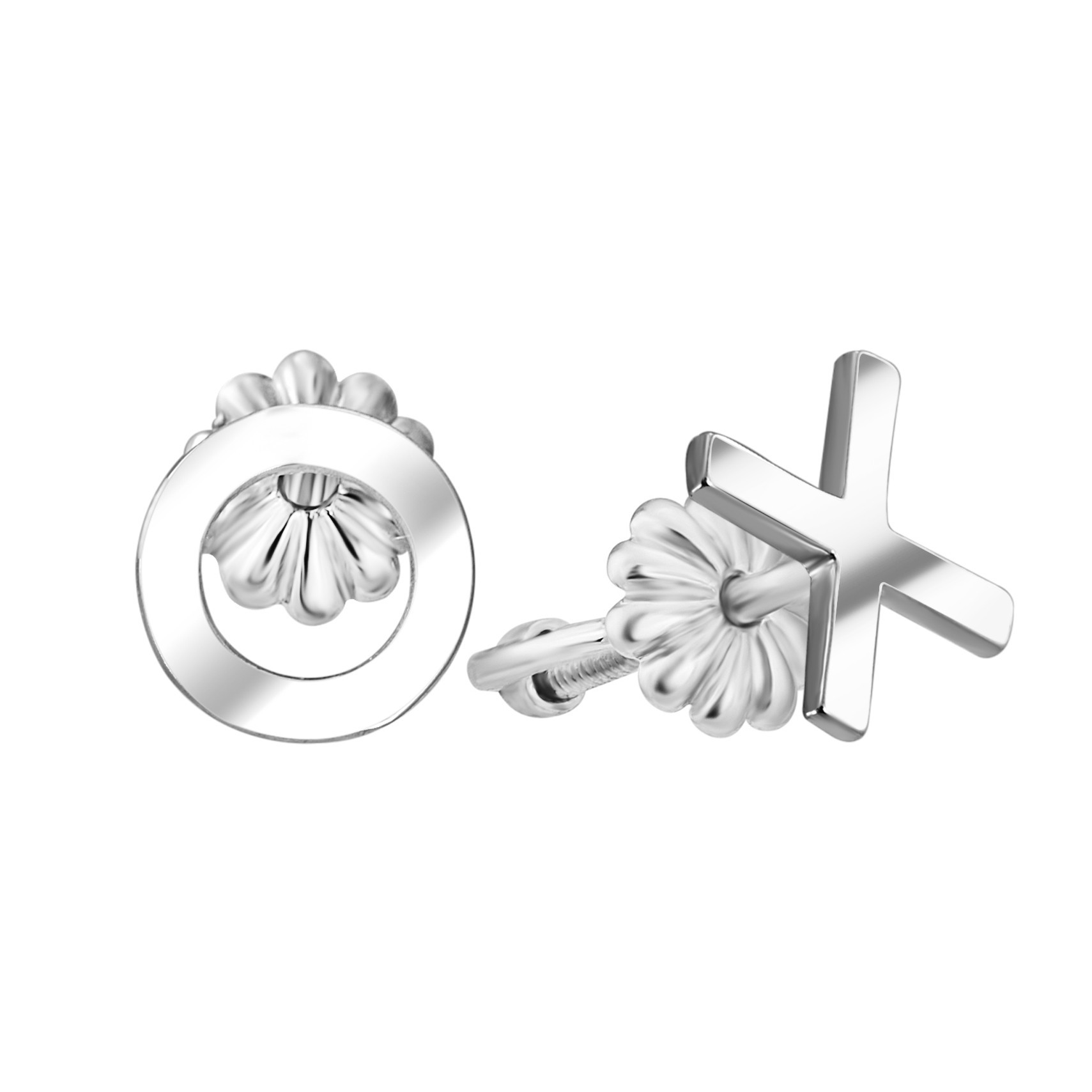 

Серебряные серьги пусеты HARMONY 923497 бел 923497