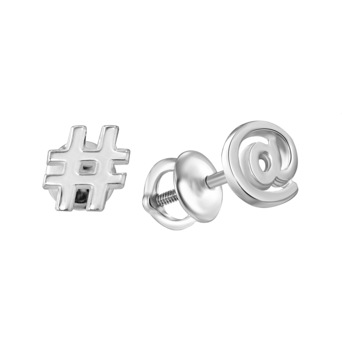 

Серебряные серьги пусеты HARMONY 923479 бел 923479