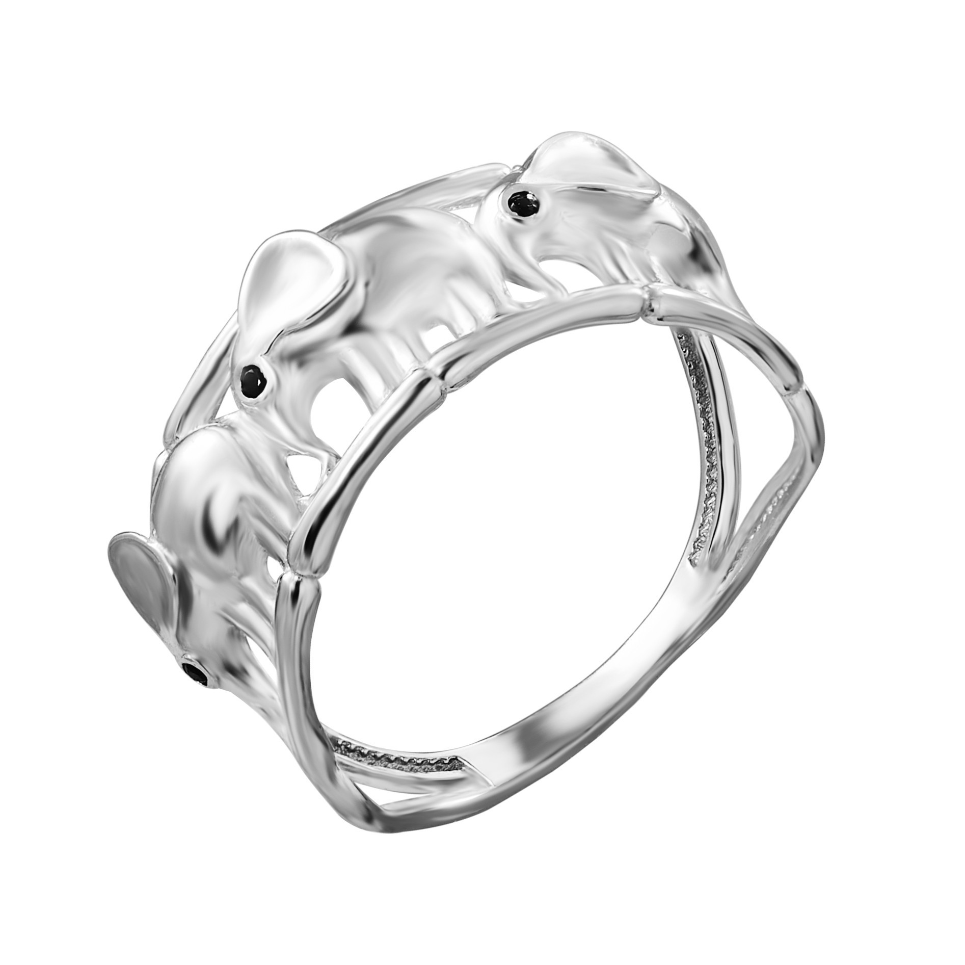 

Серебряное кольцо HARMONY с00424 18 бел.