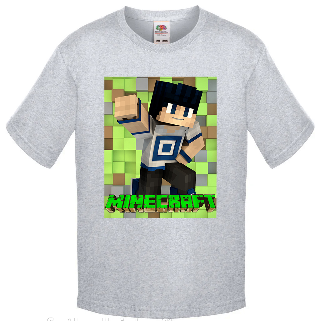 

Футболка Fruit of the Loom minecraft (Майнкрафт) Серый 128 см SMK2M128