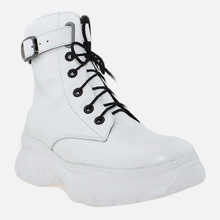 Акція на Жіночі зимові черевики високі Alvista RaL006 37 23.5 см Білі від Rozetka
