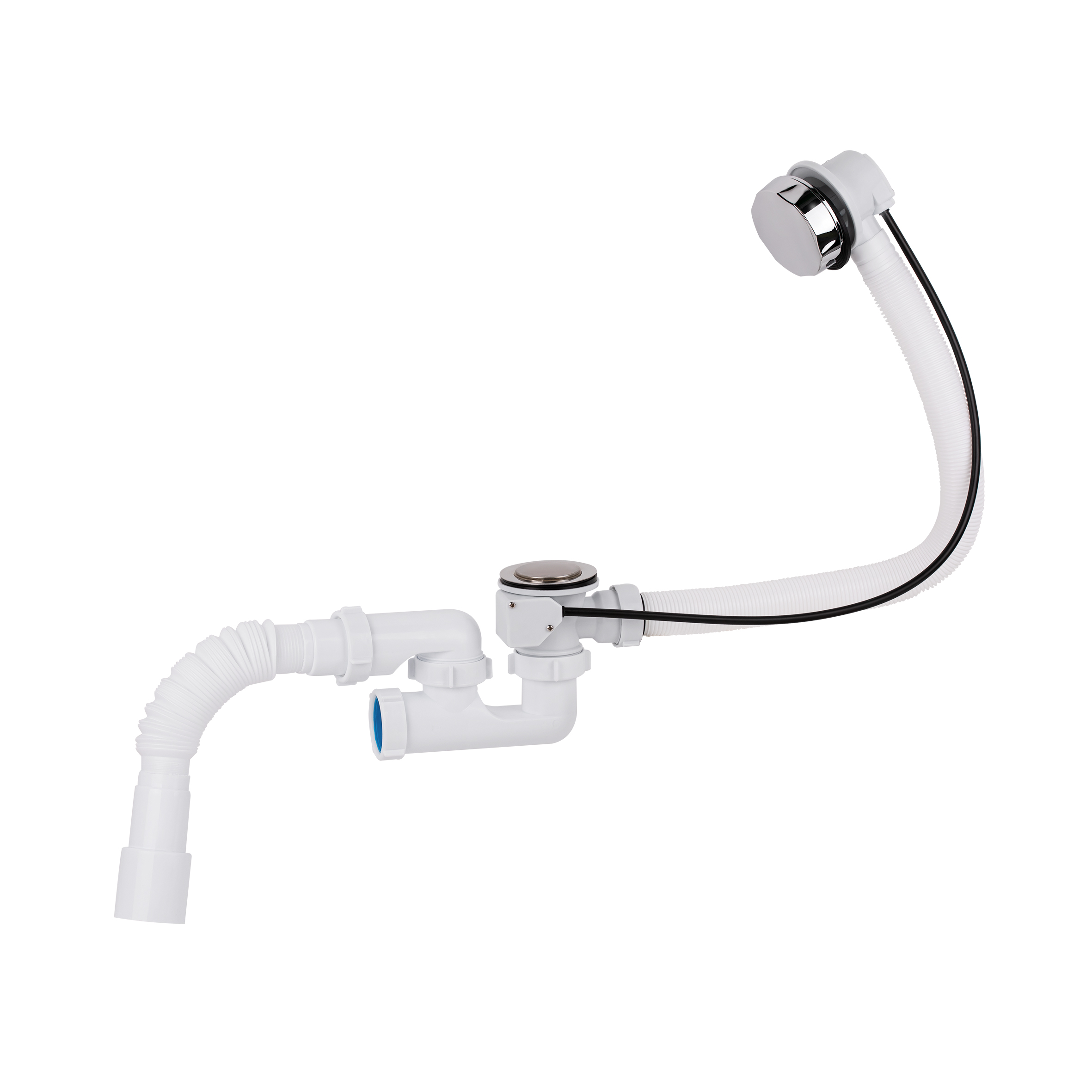 Сифон для ванни Lidz (WHI) 60 03 V002 01 з ревізією (вихід 50 мм ...