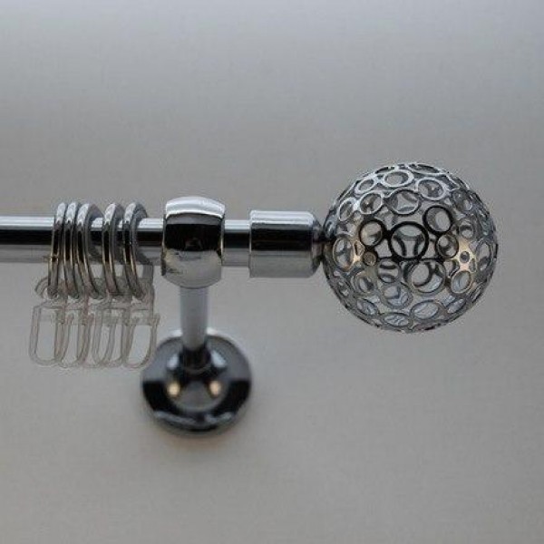 

Карниз для штор одинарный металлический ø 25 мм, наконечник Марс 1 м 60 см