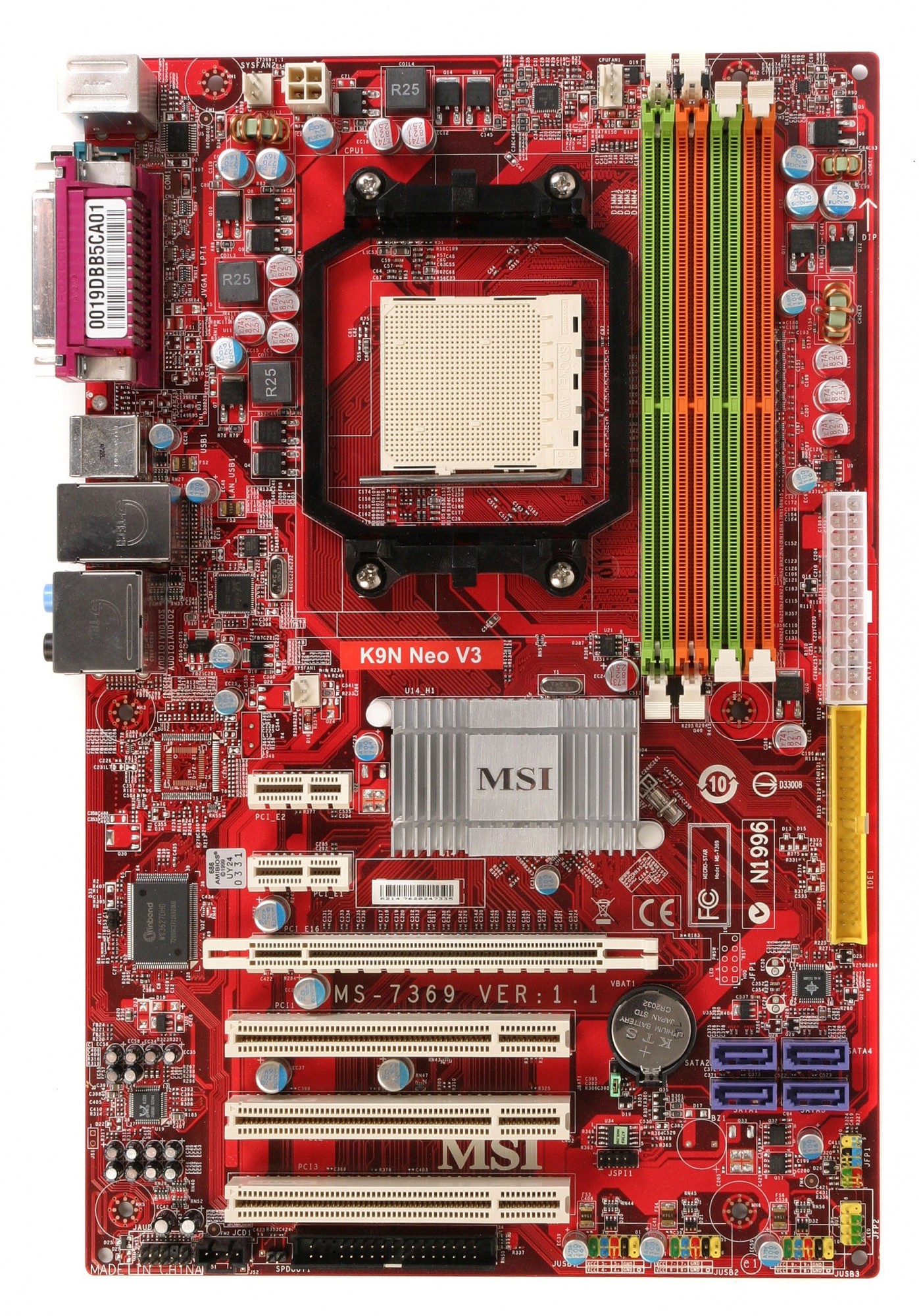 Материнская плата Socket AM2 MSI K9N NEO V3 ( MS-7369 VER 1.1) ( sAM2 ...