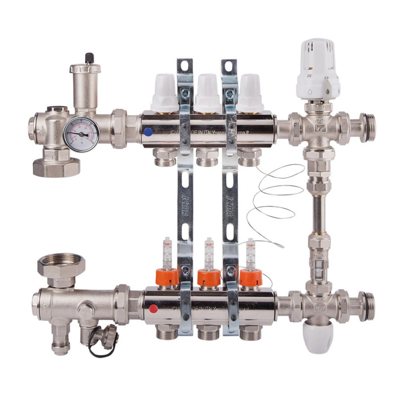 Группа теплого пола. Расходомер для теплого пола ICMA. Коллектор с расходомерами для теплого пола ICMA. ICMA смесительный узел для теплого пола. Икма коллекторные группы.
