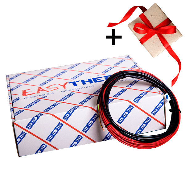 

Двужильный нагревательный кабель ТМ EASYTHERM Easycable 42 м.п. + подарок